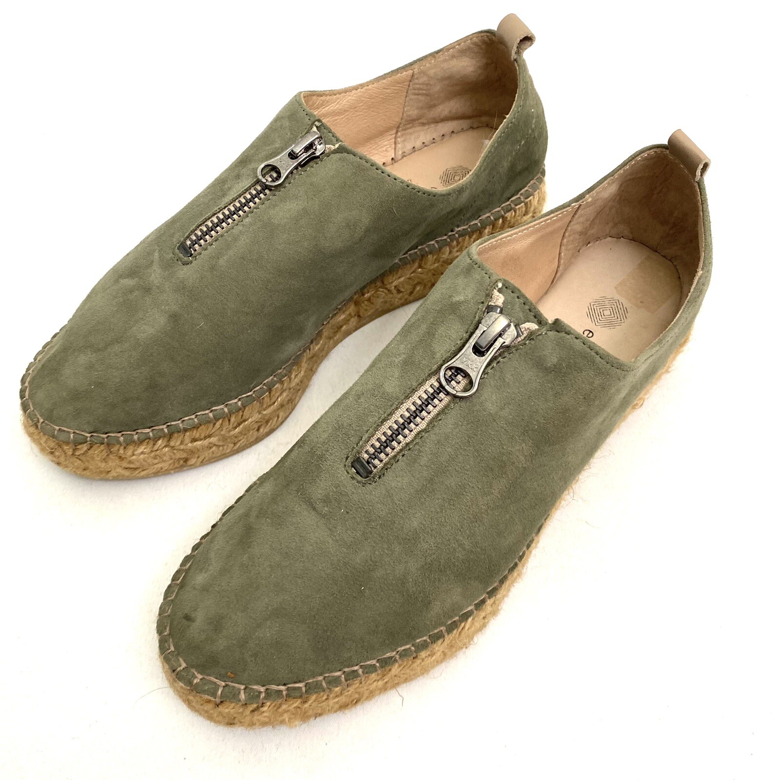 Eric Michael Green Espadrilles Platform Slip On Z… - image 9