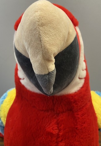 Jumbo Giant Scarlet MACAW PARROT XL Plush Tiki Room Jungle Stuffed Animal Decor - 第 11/15 張圖片