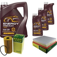 MANN-FILTER Inspektionspaket 8L Mannol Energy Premium 5W-30 FüR Opel Vivaro