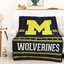 Northwest NCAA Michigan Wolverines Silk Touch Throw Blanket, 45"x60"