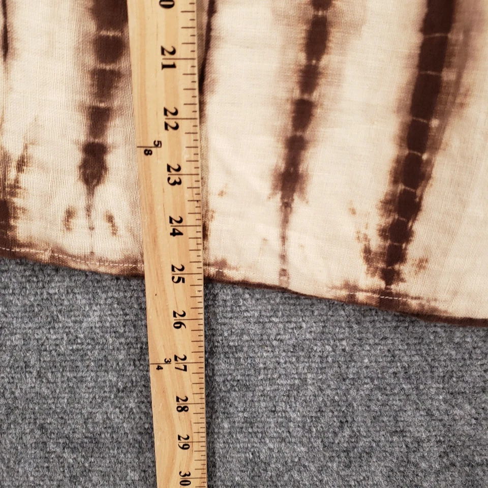 Michael Kors Skirt Womens 4 Brown Tie Dye Linen A Line Side Zip Midi Casual Boho - Image 4 of 4