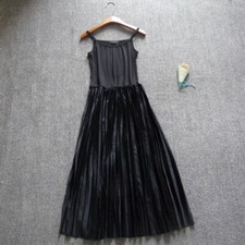 Women Velvet Underdress Petticoat Spaghetti Strap Dress Modal Splice