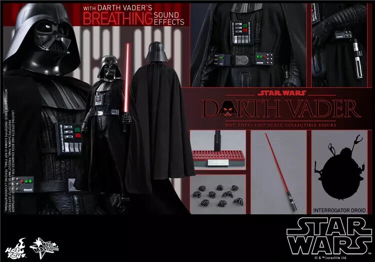 New Hot Toys Mms279 1/6 Star Wars: Episode Iv A New Hope Darth Vader Figure Gift - Image 2 of 4