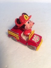 1980s Vintage Tomy Disney "MICKEY MOUSE FIRE TRUCK" Diecast Vehicle, RARE D