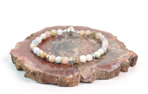 Bracciale in Acquamarina,Intercalari e chiusura Argento 925. Made in Italy - Foto 3 di 3