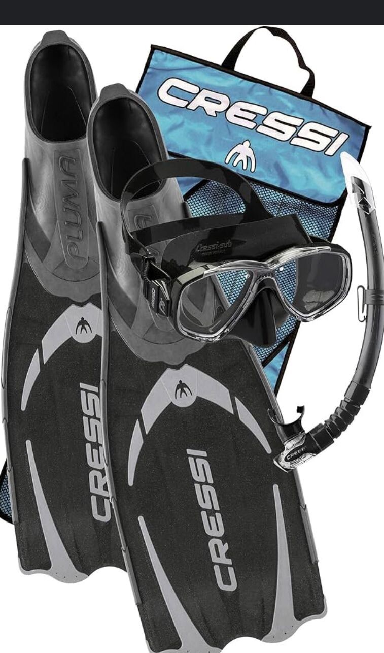 (TG. 41/42) Cressi Pluma Bag, Set per Immersioni, Apnea e Snorkeling Unisex Adul