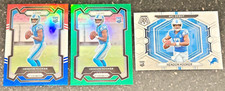 Hendon Hooker RC 3 Card Lot 2023 Mosaic NFL Debut, Green & Red White Blue Prizm
