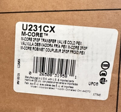 Moen Model: U231CXM-CORE Transfer 1/2'' Cold Expansion PEX Connection New