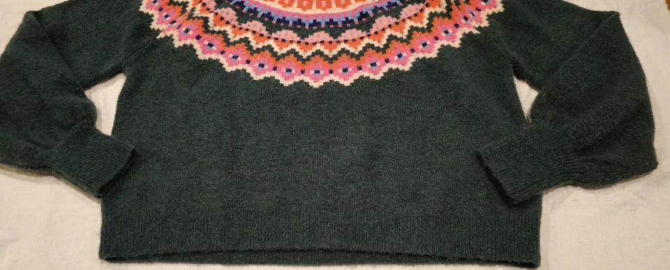 Suéter Boden Fluffy Fair Isle Verde Nuevo con Etiquetas Nuevo 12 Foto 4 de 4
