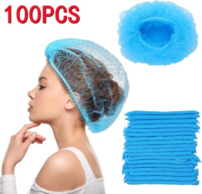 Disposable Hair Net Bouffant Cap for Kitchen Medical Non Woven