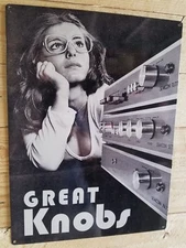 Vintage Semicon stereo great knobs poster reproduced as decorative steel sign