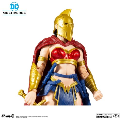 WONDER WOMAN WITH HELMET FIGURINE LAST KNIGHT ON EARTH McFARLANE TOYS 18 CM - Imagen 6 de 10