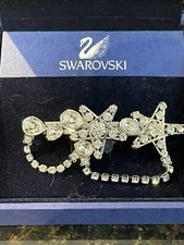 SWAROVSKI Gorgeous Clear Crystal Hair Barrette Clip NIB