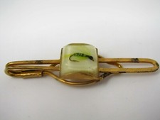 Fishing Lure Tie Clip Tie Bar Vintage Men's Jewelry (Some Oxidation)