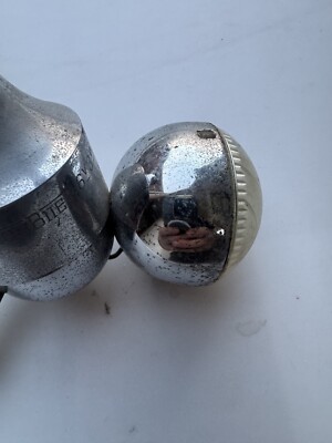 Phare Avant Vélo Dynamo Vintage SOUBITEZ 89 - 6V 3W - Chrome - Monture Pince - France - NON TESTÉ (pièce Détachée)
