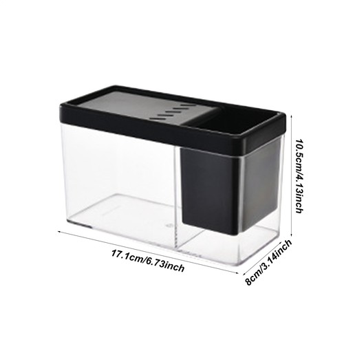 Aquarium Fish Tank Small Betta Fish Tank w/ Storage Box Tiny AquariumTankPlastic - Picture 11 of 15