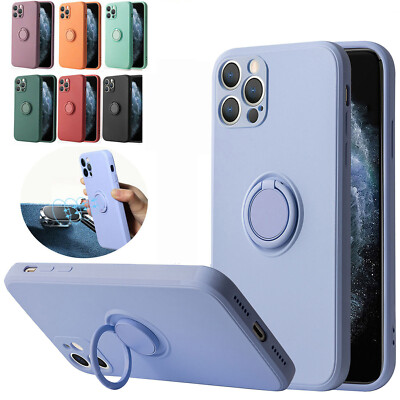 Shockproof Silicone Ring Case Cover For iPhone 16 Pro Max 15 Plus 14 13 12 11