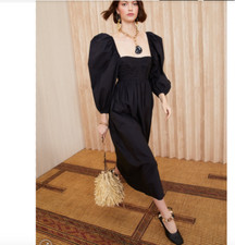 ULLA JOHNSON Lelani cotton poplin midi dress - Size US 2