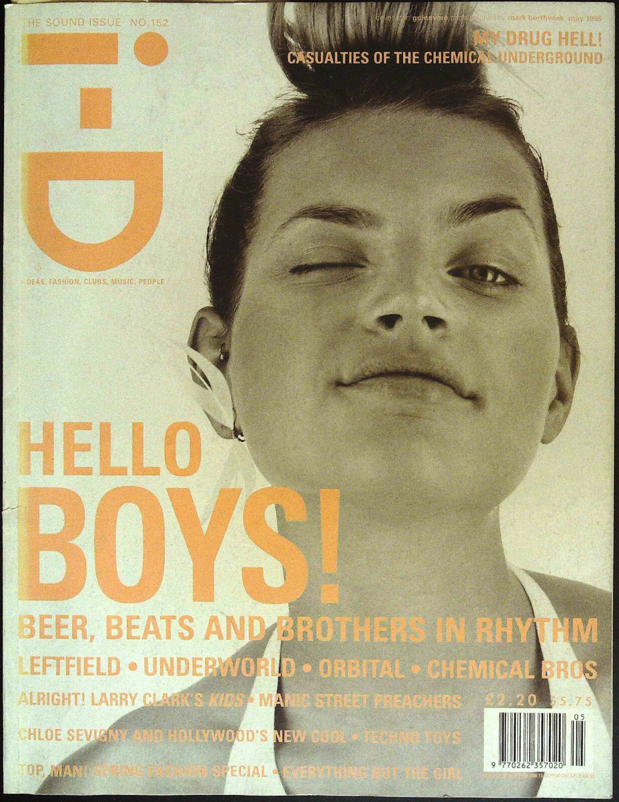 i-D #152 5/1996 The Sound Issue GUINEVERE VAN SEENUS Chloe Sevigny THE LEFTFIELD