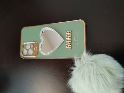Iphone 12 pro case with Mirror Brand New Heart shape design