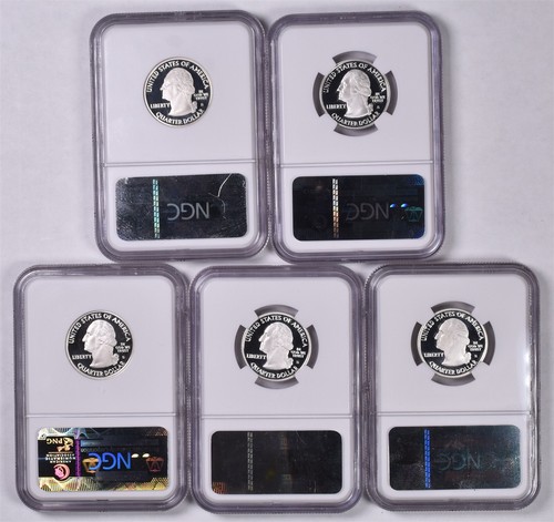 2009-S Silver Territories & DC Quarters 5 Coin Set - NGC PF69 ULTRA CAMEO - Picture 2 of 2