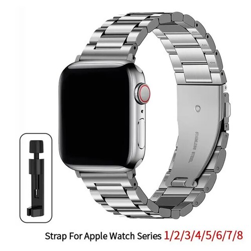 Stainless Steel Band Strap for Apple Watch 9 8 7 6 5 Ultra 49mm 41 40 44mm 45mm - Picture 26 of 26