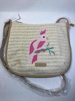 Vera Bradley Crossbody Purse Lite Natural Straw Brand New With Tags