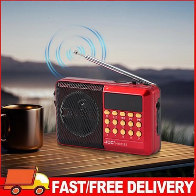 Portable Digital FM Radio with LED Display BT 5.4 Radio Speaker Pocket Radio
