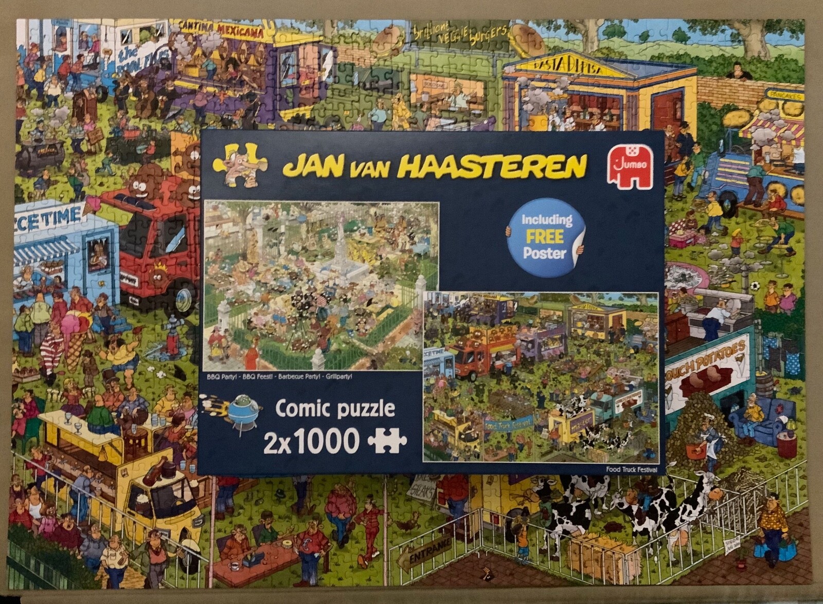Jan Van Haasteren 2 x 1000 piece jigsaw BBQ Party & Food Truck Festival