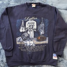Rare Vintage Nutmeg Dallas Cowboys NFL Crewneck Sweatshirt Made In USA Size XL