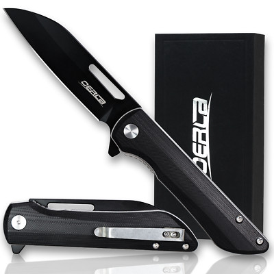 Oerla Pocket Folding Knife Medium Size D2 High Carbon Steel Flipper Knives