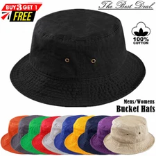 Premium Bucket Hat Cap 100% Cotton Fishing Boonie Brim visor Sun Safari Camping