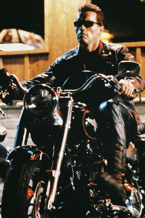 Terminator Riding Bike Arnold Schwarzenegger Terminator 2 Color 18x24 Poster Bike | eBay