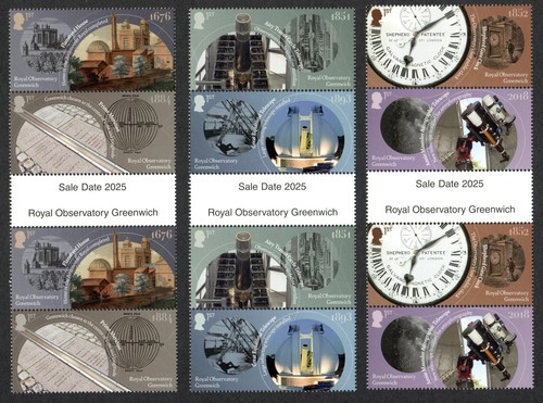 2025 ROYAL OBSERVATORY Mint Stamp Set of Six or Gutter Pairs Set - Picture 4 of 4