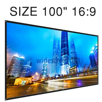 Projector Projection Screen 100 16 9 Portable Collapsible Wall