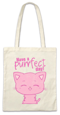 Have A Purrfect Day Stofftasche Einkaufstasche Cat Cats Addiction Katze Katzen