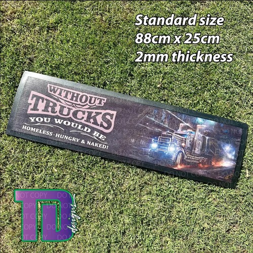 Without trucks homeless hungry and naked Bar Mat Runner - Picture 1 of 9