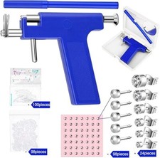 Kit De Piercing Para Orejas Pistola De Hacer Aretes Oreja Maquina Perforar Oidos