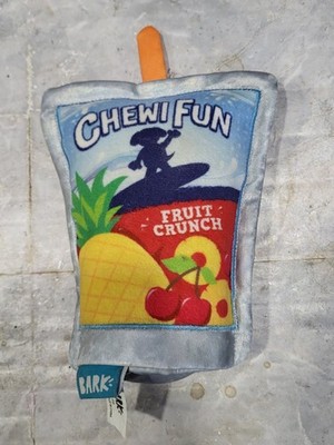 Bark Box Chewi Fun Fruit Crunch Capri Sun Dog Toy (Squeeze For Noise & Crinkle)