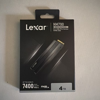 Lexar 4TB NM790 SSD Heatsink PCIe Gen4 NVMe M.2 2280 Gamers