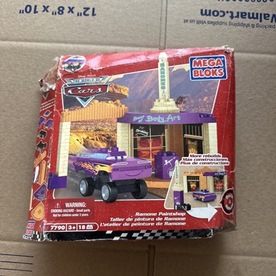 Rare Mega Bloks ~ Disney Pixar CARS ~ Ramone's Paintshop (7790) ~ NEW READ