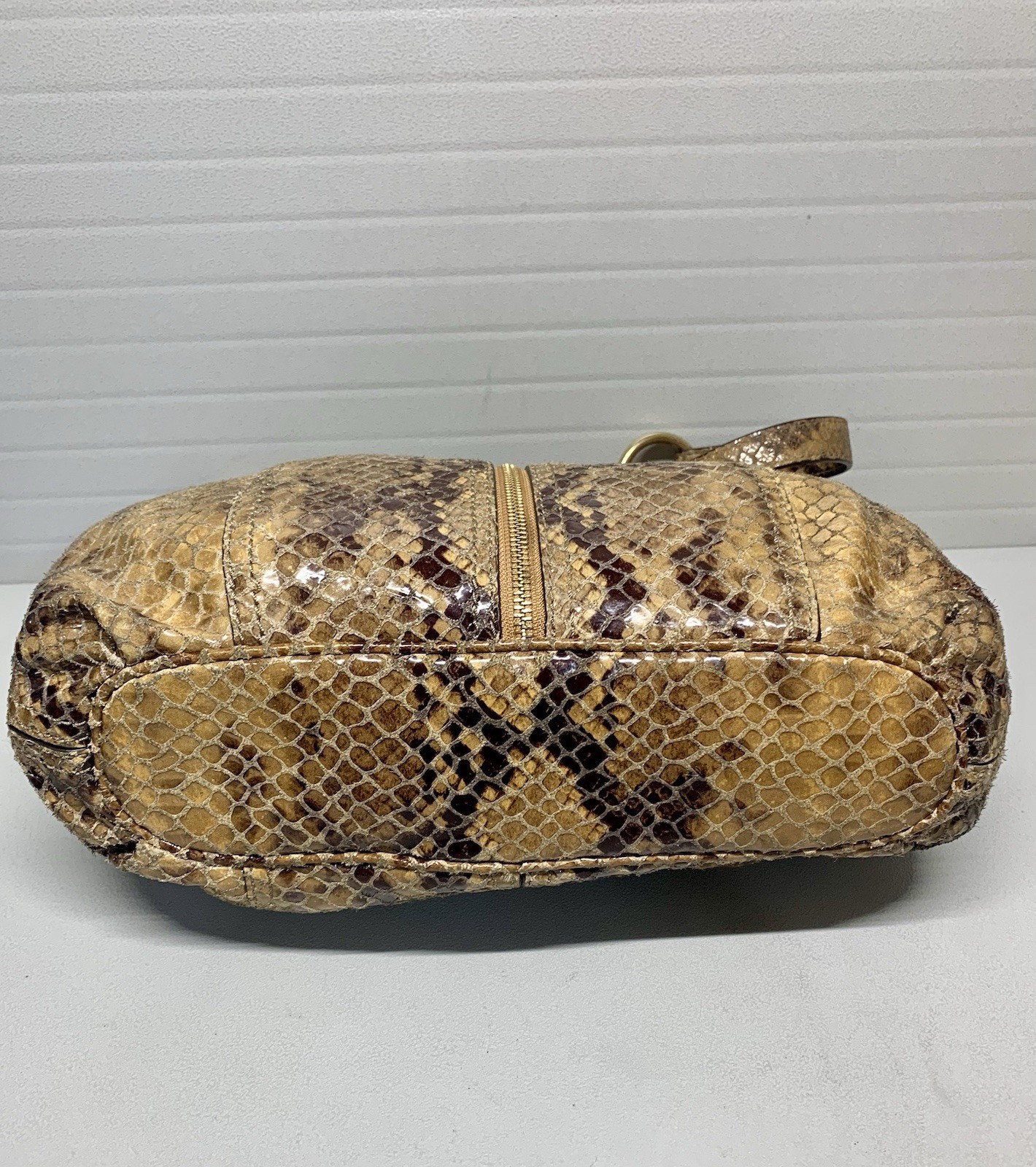 Michael Kors Python Brown Leather Zip Detail Hobo… - image 10