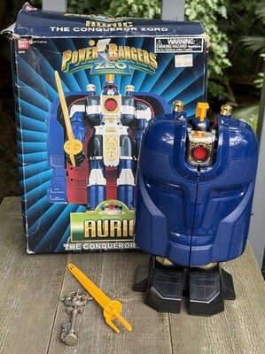 1996 VTG Bandai Power Rangers Zeo Deluxe Auric the Conqueror Zord W/ Sword & Key