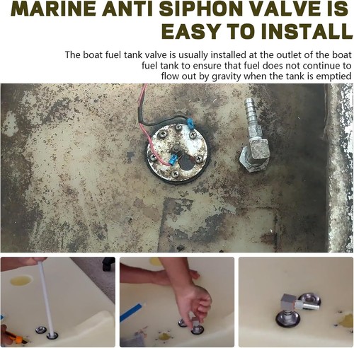 Marine Anti Siphon Valve Replacement for Boat Fuel Tank Pickup Tube to Gray - Picture 6 of 7