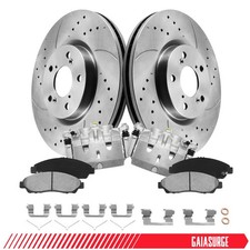 Front Drilled Brake Rotors Pads Brake Caliper For 2009 2010-2015 Honda Pilot