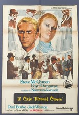 MANIFESTO poster 2F IL CASO THOMAS CROWN Steve McQueen Faye Dunaway 1968 H72