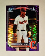 Heins Brito 2025 1st Bowman Chrome PURPLE Pulsar REFRACTOR 49/250 RC #BCP-203 N6