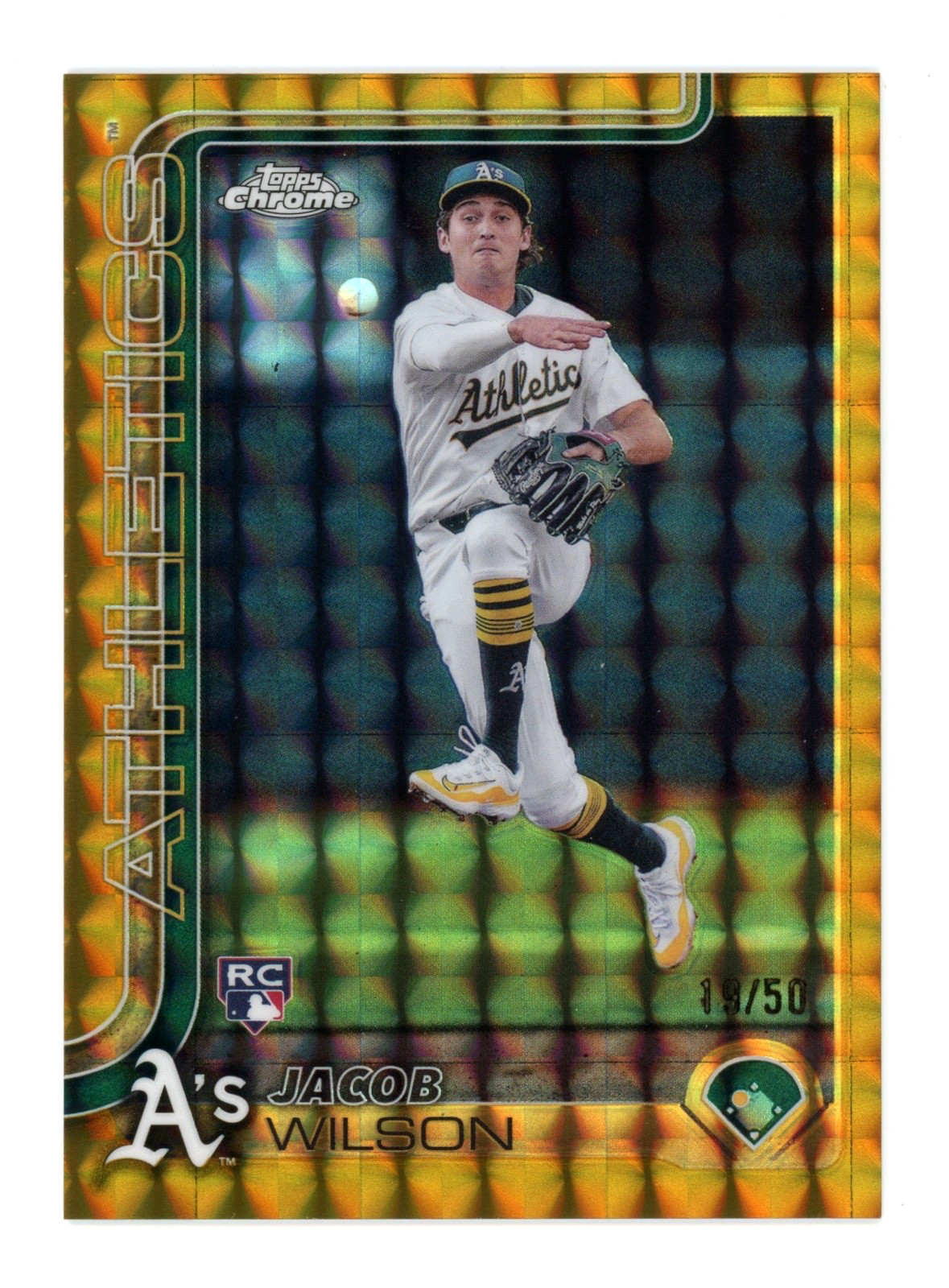 2025 Topps Chrome Gold Jacob Wilson Golf Geometric Refractor Rookie RC /50 #96