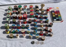Lot of 80 spools of all-purpose sewing thread small spools multicolor