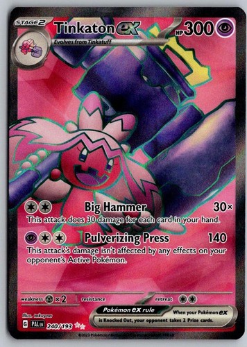 Tinkaton ex 240/193 Paldea Evolved Holo NM